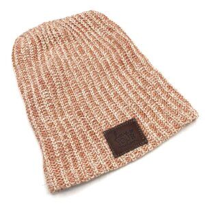 LOVE YOUR MELON Beanie Knit Hat Cotton Orange Rust Women LYM Warm Winter Fall